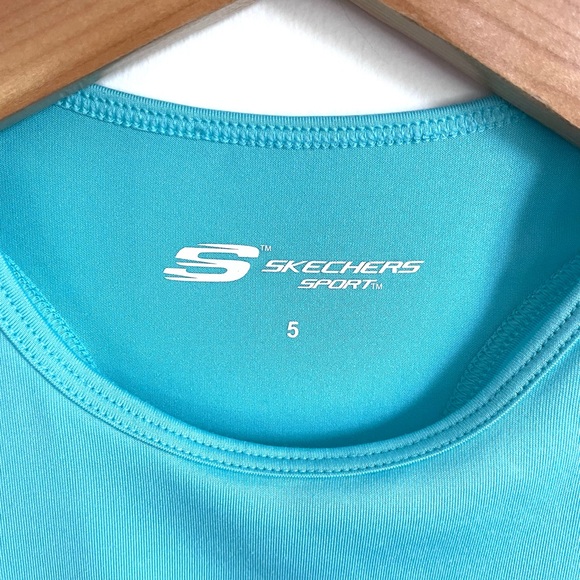 4/$20💥Skechers Sport Athletic Racerback Tank Top, Shimmer Sun & Beach Graphic - Picture 6 of 8